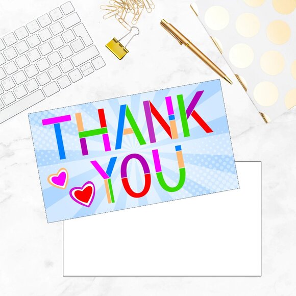 60 Thank You Cards 3.5" x 2" - Picture 1 of 4